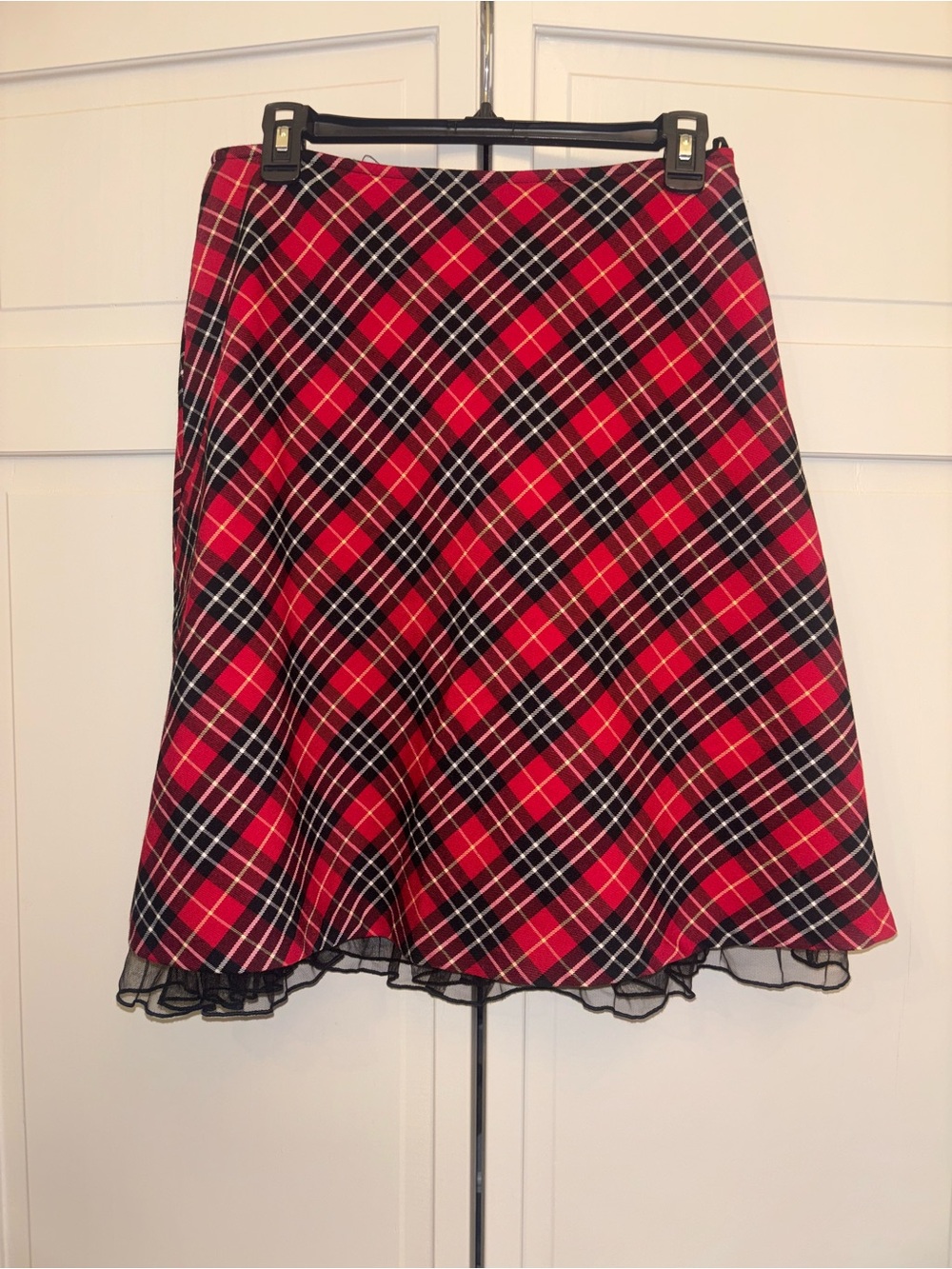 Y2K Red Plaid Hanna Anderson Skirt